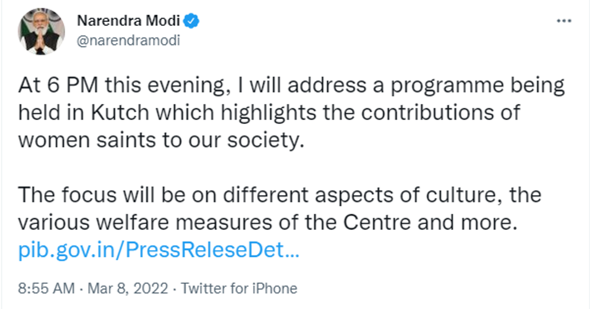 Modi to Address Program Which Will Highlight Contributions of Women Saints - Sputnik International, 1920, 08.03.2022