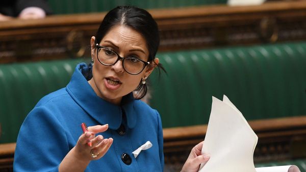 A handout photograph released by the UK Parliament shows Britain's Home Secretary Priti Patel making a Statement on the 'Small boats incident in the Channel', in the House of Commons in London on November 25, 2021.  - Sputnik International