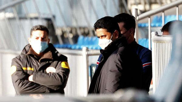 Paris St Germain president Nasser Al-Khelaifi in the stands before training Paris St Germain president Nasser Al-Khelaifi in the stands before training - Sputnik International