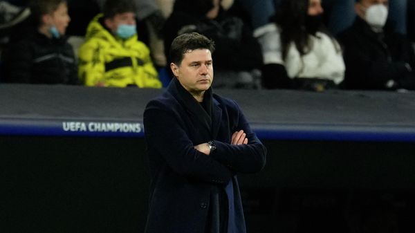 PSG's head coach Mauricio Pochettino watches his players during the Champions League, round of 16, second leg soccer match between Real Madrid and Paris Saint-Germain at the Santiago Bernabeu stadium in Madrid, Spain, Wednesday, March 9, 2022 PSG's head coach Mauricio Pochettino watches his players during the Champions League, round of 16, second leg soccer match between Real Madrid and Paris Saint-Germain at the Santiago Bernabeu stadium in Madrid, Spain, Wednesday, March 9, 2022 - Sputnik International