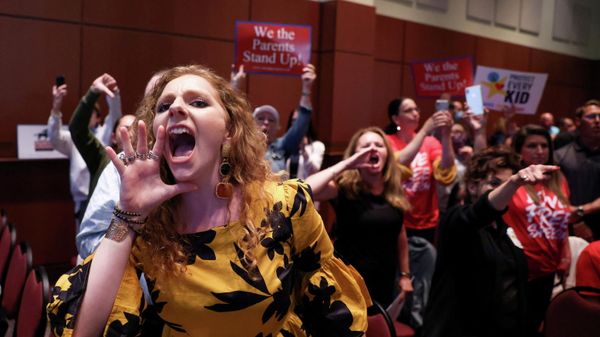 A Virginia School board meeting reflects a battle playing out across the country over a once-obscure academic doctrine known as Critical Race Theory, in Ashburn, Virginia, U.S.  June 22, 2021 - Sputnik International