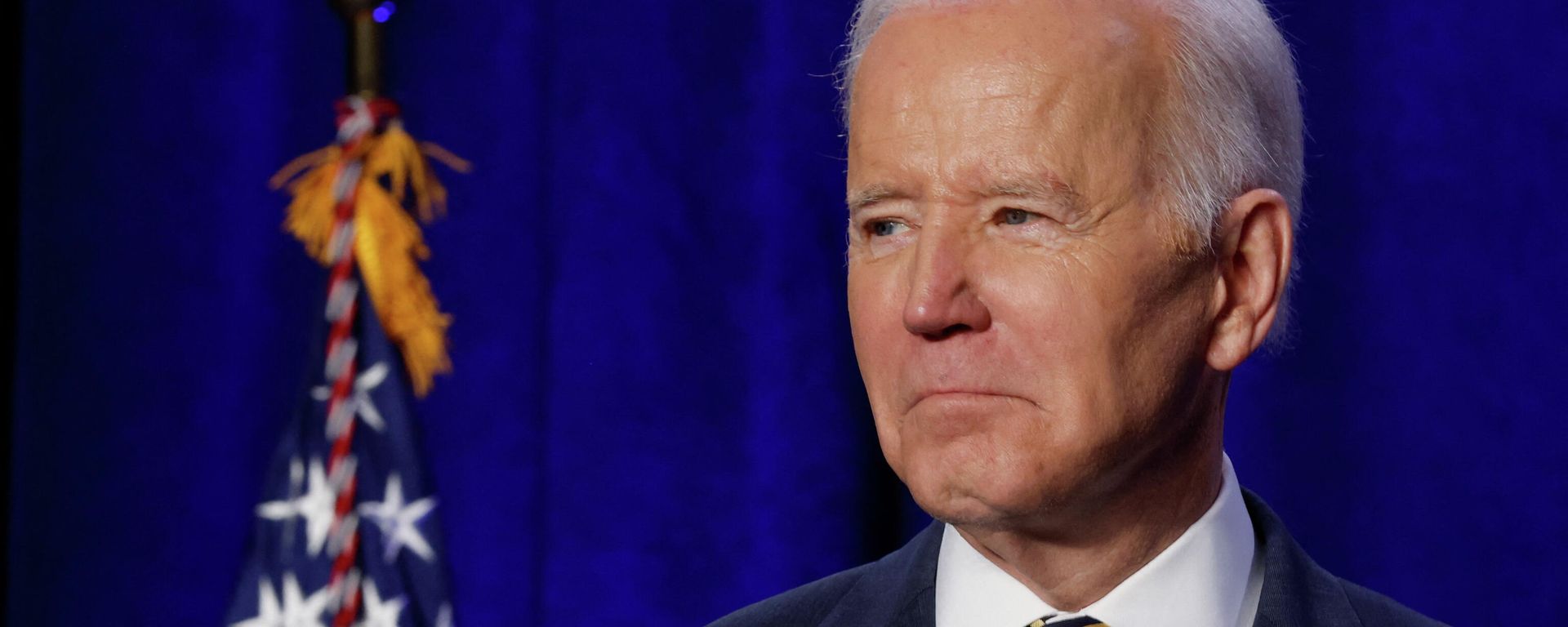 U.S. President Joe Biden reacts at the House Democratic Caucus Issues Conference in Philadelphia, Pennsylvania, U.S. March 11, 2022. REUTERS/Jonathan Ernst - Sputnik International, 1920, 18.03.2022