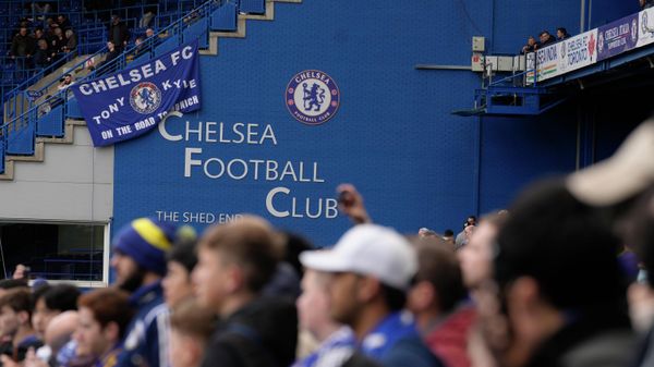 Chelsea supporters wait for the start of the English Premier League soccer match between Chelsea and Newcastle United at Stamford Bridge stadium in London, Sunday, March 13, 2022. - Sputnik International
