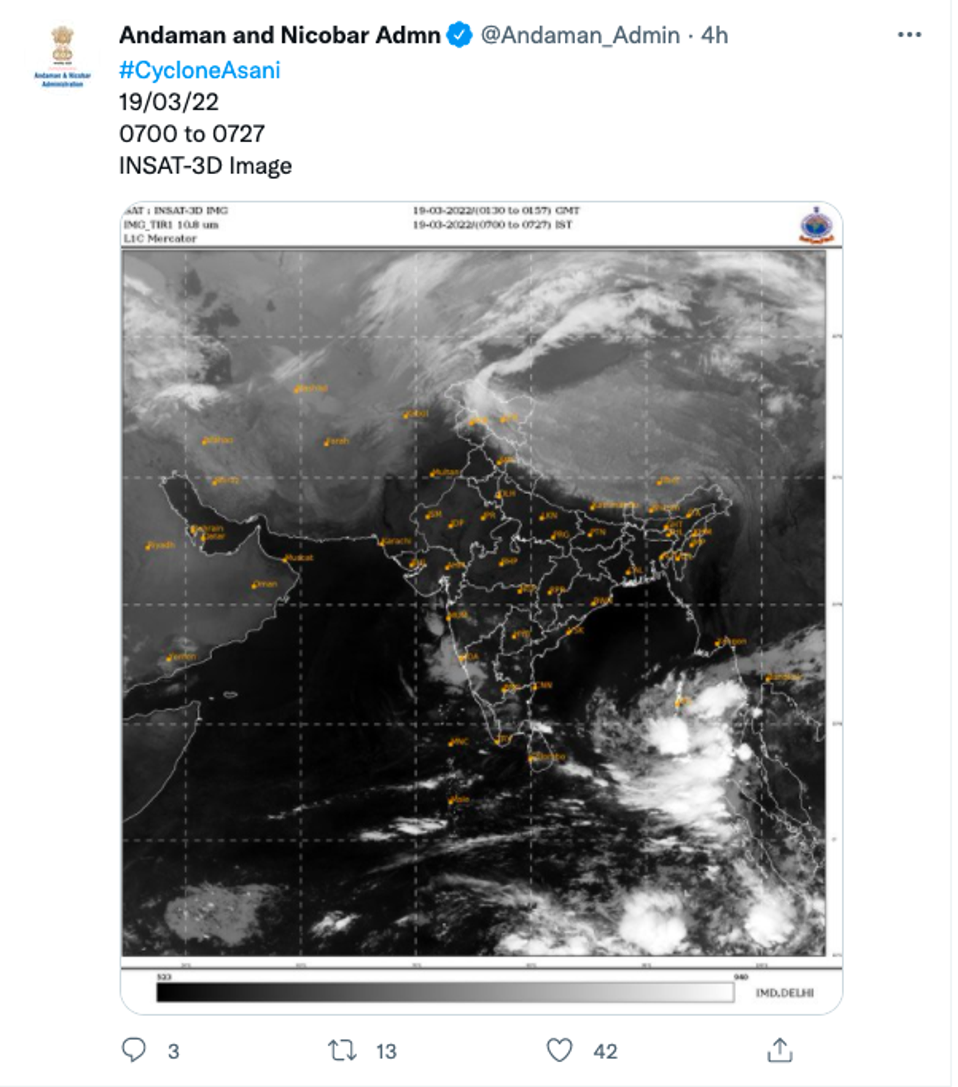 Cyclone Asani - Sputnik International, 1920, 19.03.2022