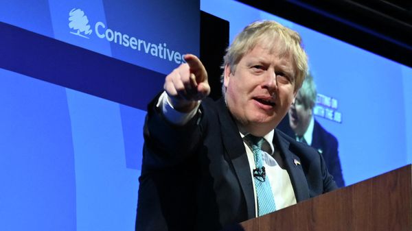 Britain's Prime Minister Boris Johnson speaks during the Conservative Party Spring Conference at Blackpool Winter Gardens in Blackpool, north-west England, on March 19, 2022 - Sputnik International