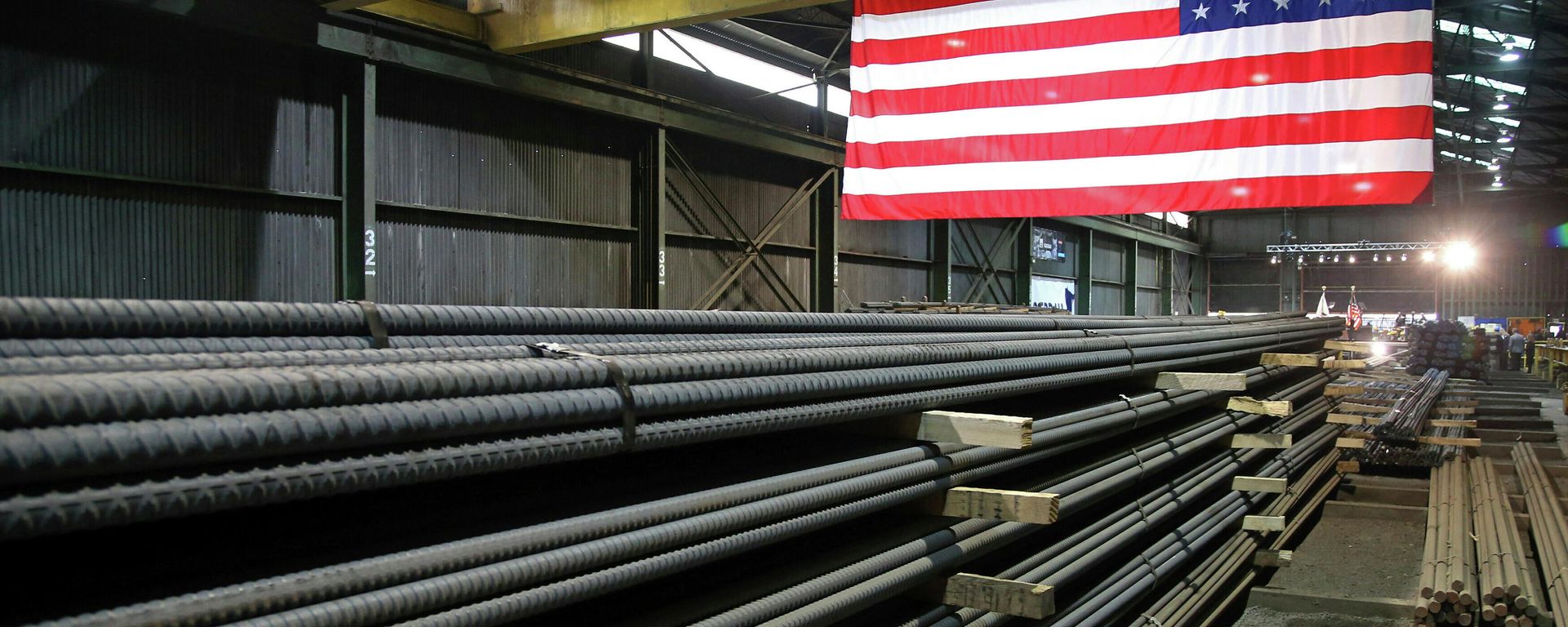 In this May 9, 2019, photo, steel rods produced at the Gerdau Ameristeel mill in St. Paul, Minn. await shipment. - Sputnik International, 1920, 22.03.2022