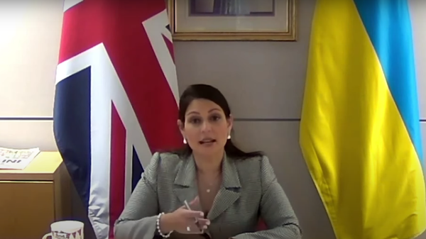 Screengrab of Vovan and Lexus' interview with UK Home Secretary Priti Patel. - Sputnik International