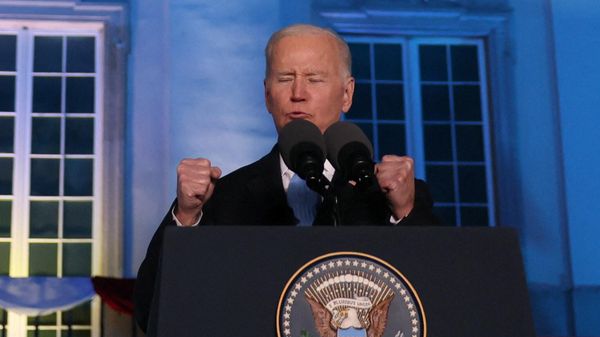 U.S. President Joe Biden speaks during an event at the Royal Castle, amid Russia's invasion of Ukraine, in Warsaw, Poland March 26, 2022. - Sputnik International