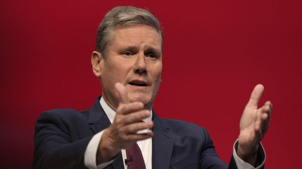 FILE - Leader of the British Labour Party Keir Starmer gestures as he makes his keynote speech at the annual party conference in Brighton, England, Sept. 29, 2021. FILE - Leader of the British Labour Party Keir Starmer gestures as he makes his keynote speech at the annual party conference in Brighton, England, Sept. 29, 2021. - Sputnik International
