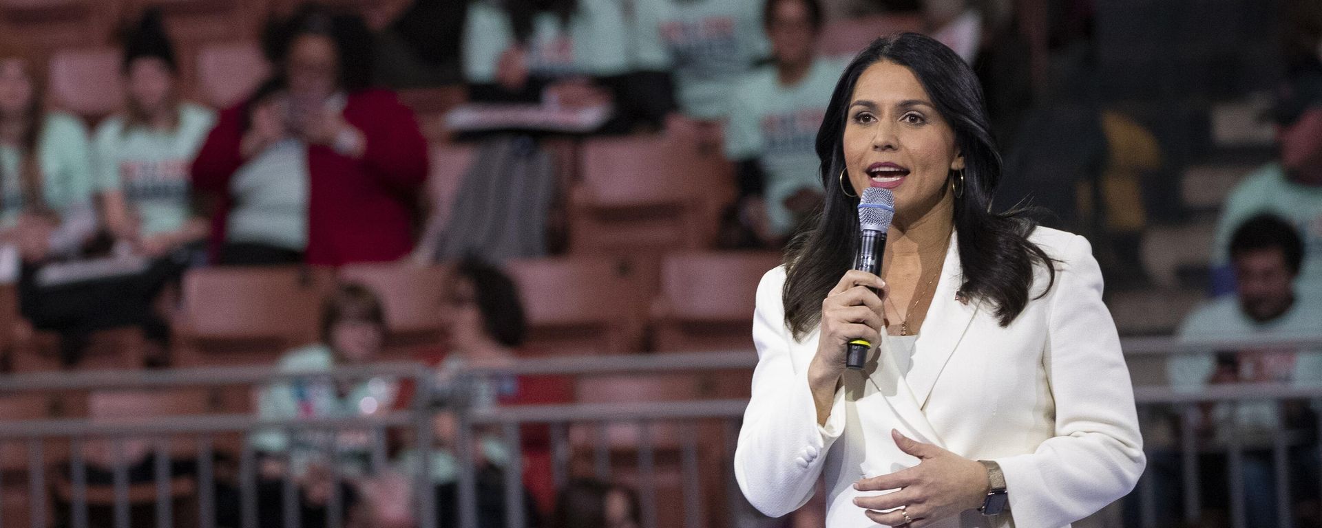 Democratic presidential candidate Rep. Tulsi Gabbard, D-Hawaii, speaks during the McIntyre-Shaheen 100 Club Dinner in Manchester, N.H. - Sputnik International, 1920, 29.03.2022
