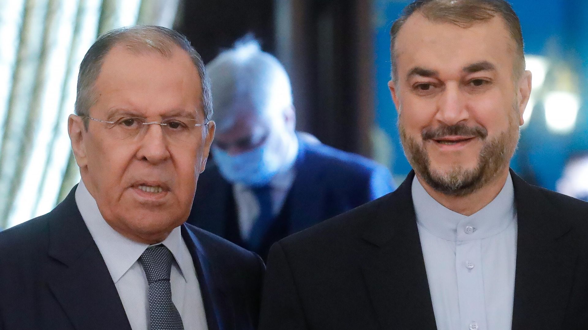 Russian Foreign Minister Sergei Lavrov and Iranian Foreign Minister Hossein Amir Abdollahian. File photo. Russian Foreign Minister Sergei Lavrov and Iranian Foreign Minister Hossein Amir Abdollahian. File photo. - Sputnik International, 1920, 30.03.2022