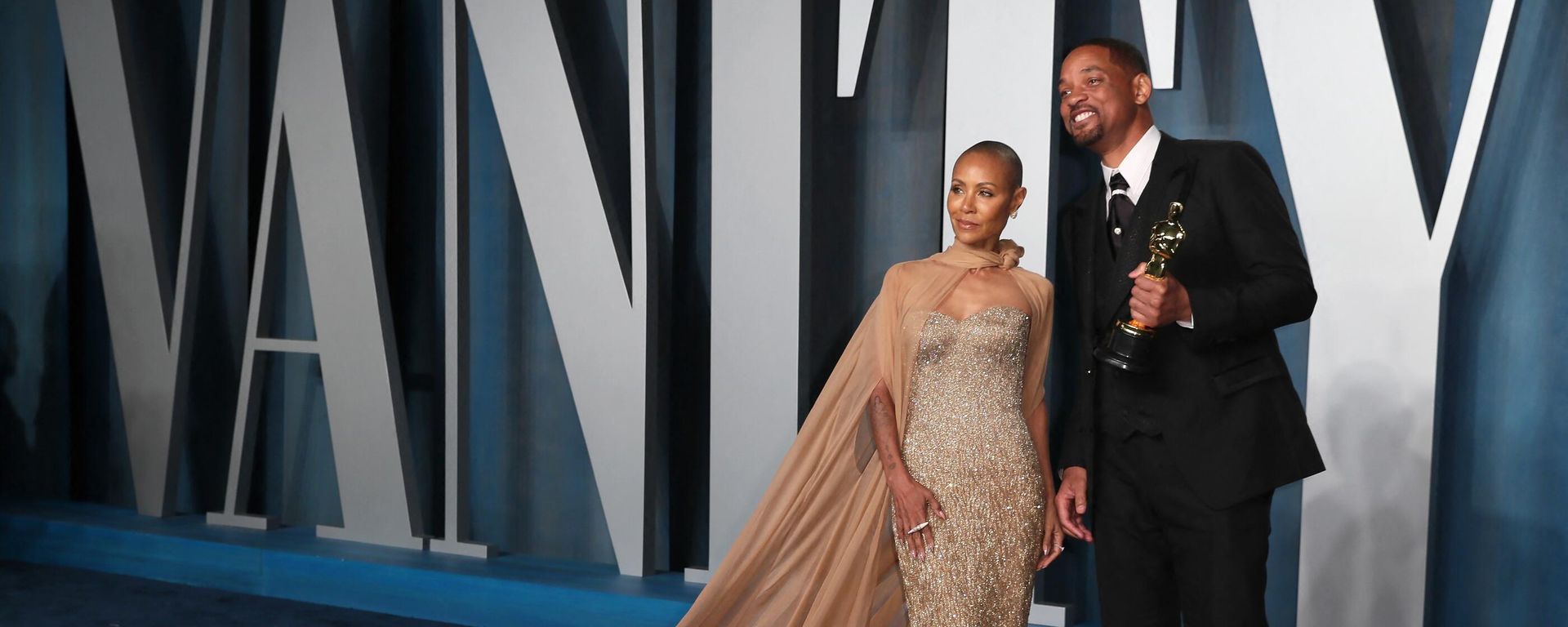 Will Smith and Jada Pinkett Smith arrive at the Vanity Fair Oscar party during the 94th Academy Awards in Beverly Hills, California, U.S., March 27, 2022. - Sputnik International, 1920, 01.04.2022