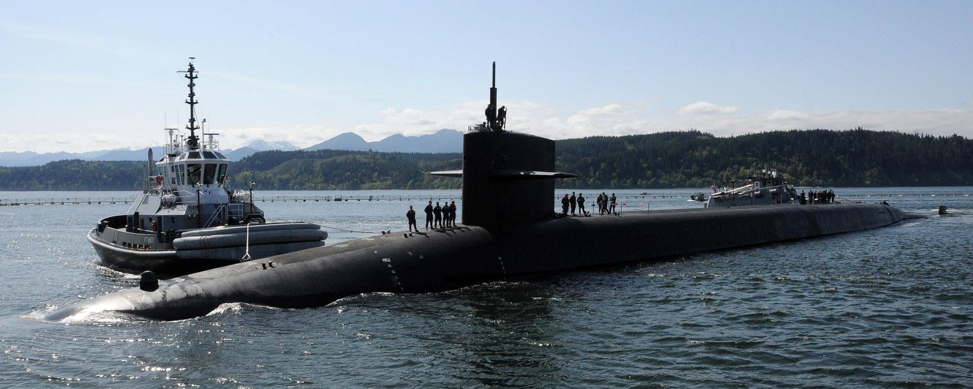 The Ohio-class ballistic missile submarine USS Louisiana (SSBN 743) returns to its homeport of Naval Base Kitsap-Bangor following a strategic deterrent patrol. File photo - Sputnik International, 1920, 10.07.2023