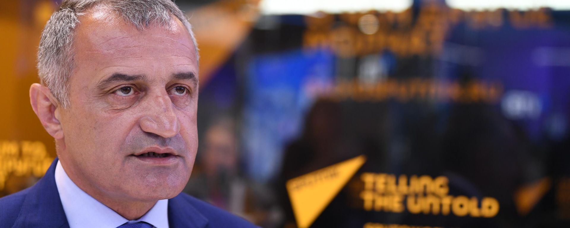 President of the Republic of South Ossetia Anatoly Bibilov in the Sputnik radio studio at the St. Petersburg International Economic Forum - 2021. - Sputnik International, 1920, 05.04.2022