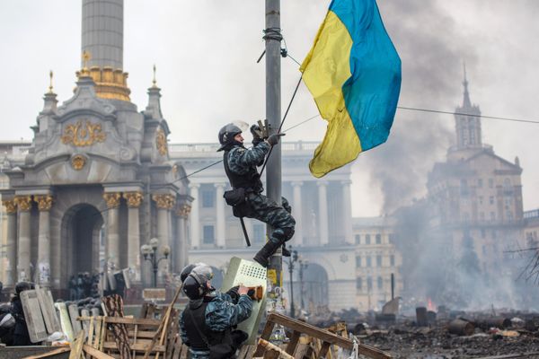 19 January 2014: Maidan leaders declare that the Verkhovna Rada is no longer a legitimate organ of power in connection with its adoption of the “laws of 16 January”. Protesters attempt to break into the parliament, clashes with police begin, 31 people are detained.The ‘Maidan Association’ declares Ukraine’s parliament illegitimate. 19 January 2014: Maidan leaders declare that the Verkhovna Rada is no longer a legitimate organ of power in connection with its adoption of the “laws of 16 January”. Protesters attempt to break into the parliament, clashes with police begin, 31 people are detained.The ‘Maidan Association’ declares Ukraine’s parliament illegitimate. - Sputnik International