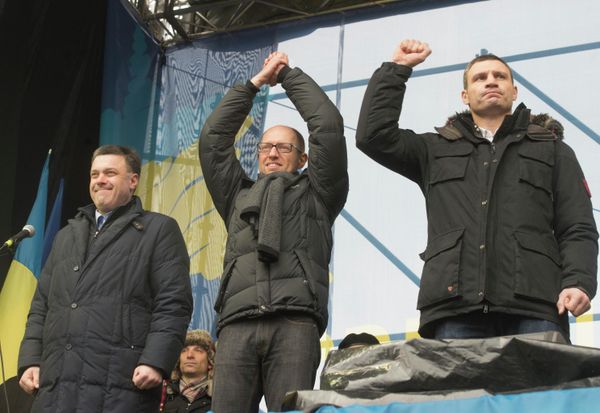 On 22 December 2013, the Maidan Association is formed.22 December 2013: The ‘Maidan Association’ is formally created. It is led by opposition political leaders including Arseniy Yatsenyuk of the centre-right Batkivshchyna Party, ex-boxer Vitali Klitschko of UDAR, a liberal, pro-European centrist party, Oleh Tyahnybok of Svoboda, ex-Prime Minister Yulia Tymoshenko, former Minister of Internal Affairs Yuriy Lutsenko, ex-Foreign Minister Borys Tarasyuk, and oligarch and politician Petro Poroshenko. On 22 December 2013, the Maidan Association is formed.22 December 2013: The ‘Maidan Association’ is formally created. It is led by opposition political leaders including Arseniy Yatsenyuk of the centre-right Batkivshchyna Party, ex-boxer Vitali Klitschko of UDAR, a liberal, pro-European centrist party, Oleh Tyahnybok of Svoboda, ex-Prime Minister Yulia Tymoshenko, former Minister of Internal Affairs Yuriy Lutsenko, ex-Foreign Minister Borys Tarasyuk, and oligarch and politician Petro Poroshenko. - Sputnik International
