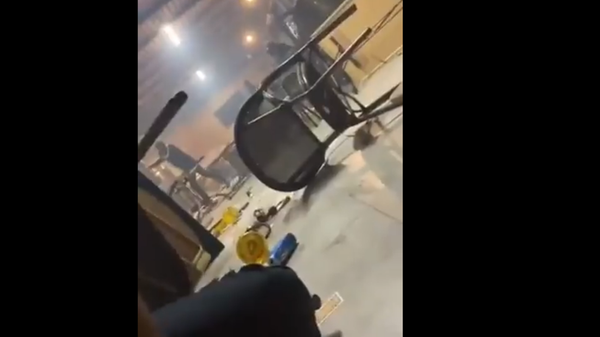 Screenshot of video of a shooting in a cafe in Rahat, Israel - Sputnik International