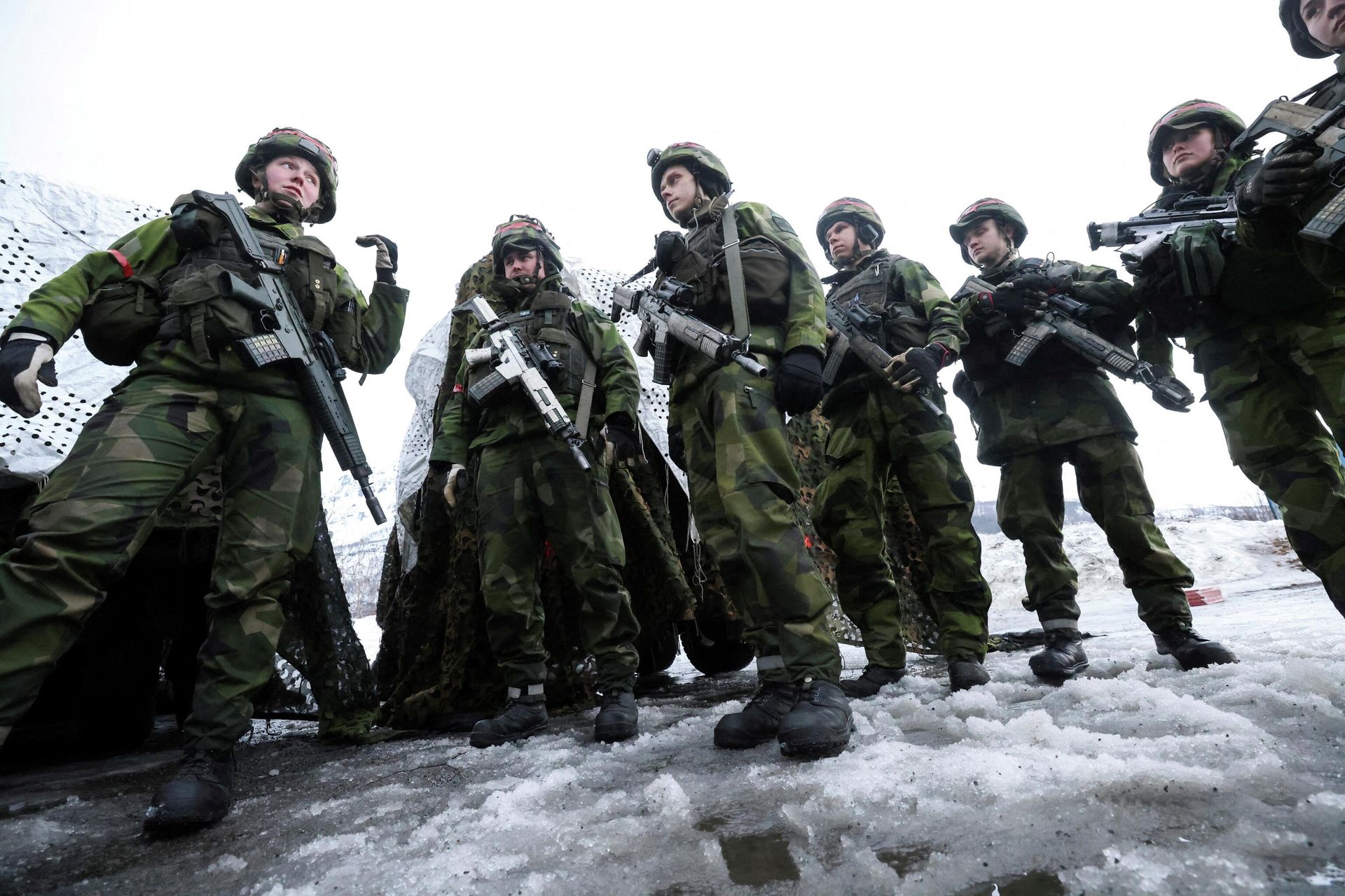 Swedish soldiers take part in a military exercise called Cold Response 2022, gathering around 30,000 troops from NATO member countries plus Finland and Sweden, amid Russia's invasion of Ukraine, in Evenes, Norway, March 22, 2022. Swedish soldiers take part in a military exercise called Cold Response 2022, gathering around 30,000 troops from NATO member countries plus Finland and Sweden, amid Russia's invasion of Ukraine, in Evenes, Norway, March 22, 2022. - Sputnik International, 1920, 19.04.2022