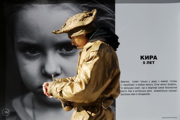 Kira, 5 years old. "The girl only strolls around the house with her mother, prepared for 'incoming shelling' at any minute. If they [the UAF] start shelling, the little girl knows where the safest place in the house is. Like other children, she listens carefully to her mother's stories about the hits". - Sputnik International