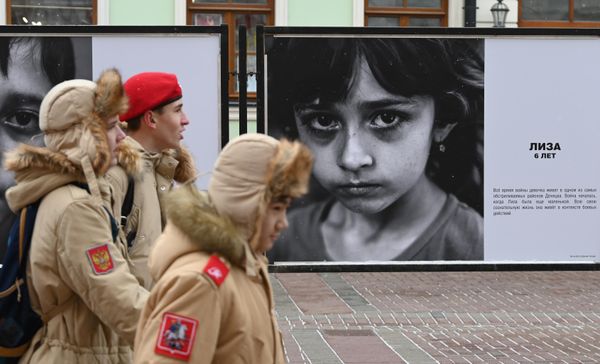 Liza, 6 years old. "All through the conflict, the girl has been living in one of the most shelled areas of Donetsk. The fighting started when Liza was a little girl. All her conscious life she has been living in the context of hostilities". - Sputnik International