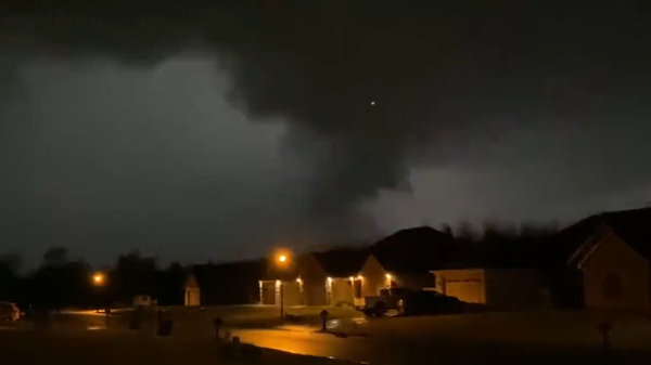 Screenshot from a video allegedly showing a tornado in Cabot, Arkansas - Sputnik International