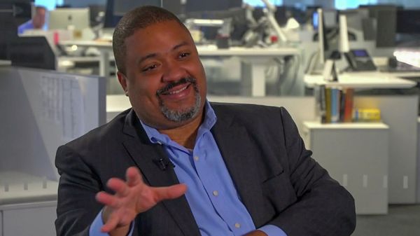 In this image taken from video, Manhattan district attorney candidate Alvin Bragg answers questions during an interview, Wednesday, Aug. 4, 2021, in New York. Bragg, a Democrat, is widely expected to defeat Republican Thomas Kenniff in the general election ending Nov. 2. The winner, replacing the retiring Cyrus Vance Jr., will take office in January and inherit high-profile cases, including the prosecution of former President Donald Trump's company and its longtime finance chief for tax fraud.  - Sputnik International