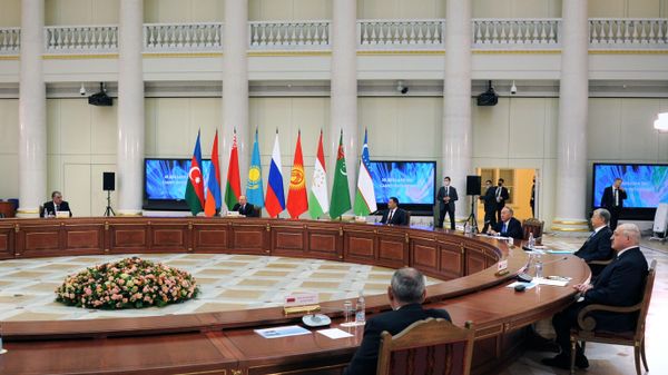 Russian President Vladimir Putin at a meeting of the informal summit of the heads of state - members of the Commonwealth of Independent States (CIS) - Sputnik International