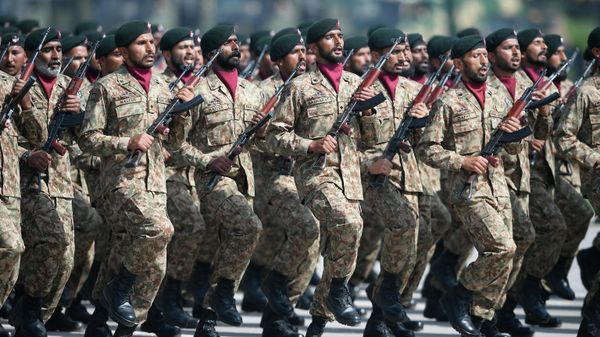 Pakistan's army soldiers march during a military parade to mark Pakistan's National Day in Islamabad on 25 March 2021. Pakistan's army soldiers march during a military parade to mark Pakistan's National Day in Islamabad on 25 March 2021. - Sputnik International