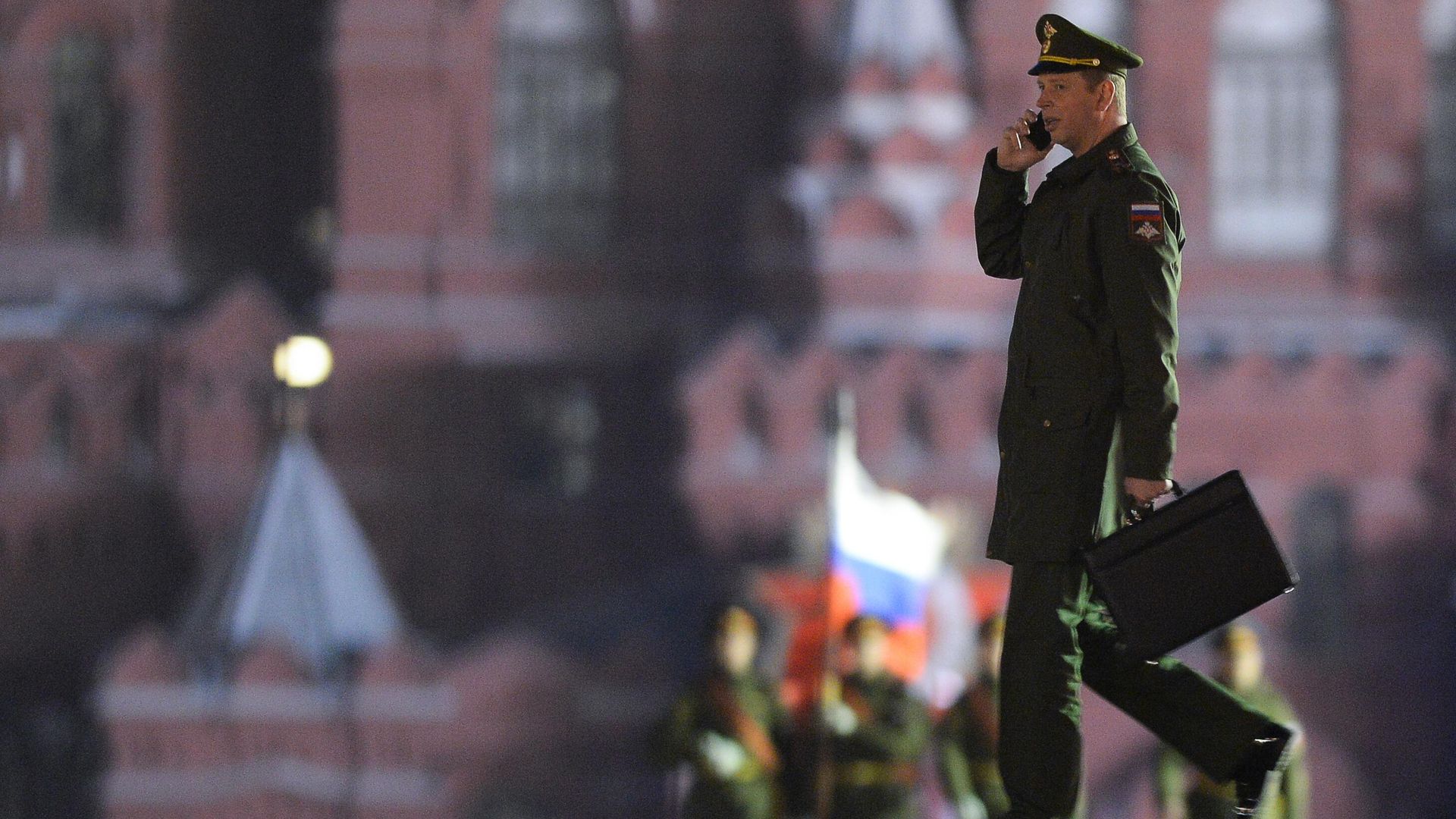 Russian officer on Red Square during repetition of Victory Day Parade, file photo. Russian officer on Red Square during repetition of Victory Day Parade, file photo. - Sputnik International, 1920, 15.04.2022