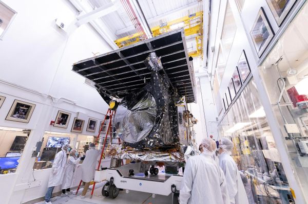 NASA’S PSYCHE SPACECRAFT IS SEEN ON ITS WAY TO THE VACUUM CHAMBER AT THE AGENCY’S JET PROPULSION LABORATORY IN SOUTHERN CALIFORNIA.
NASA’S PSYCHE SPACECRAFT IS SEEN ON ITS WAY TO THE VACUUM CHAMBER AT THE AGENCY’S JET PROPULSION LABORATORY IN SOUTHERN CALIFORNIA.
- Sputnik International