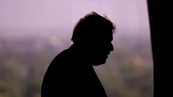 British Prime Minister Boris Johnson arrives to address a press conference prior to his departure, in New Delhi, Friday, April 22, 2022 - Sputnik International