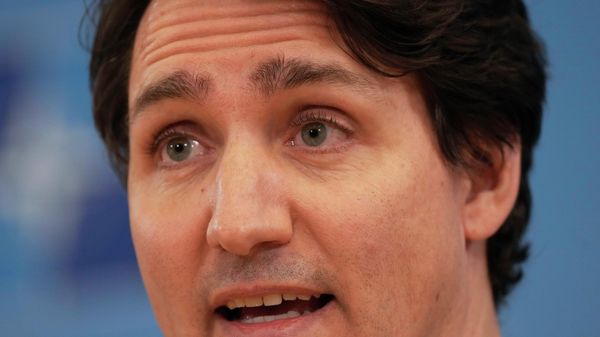 Canadian Prime Minister Justin Trudeau speaks during a media conference, after an extraordinary NATO summit and Group of Seven meeting, at NATO headquarters in Brussels, Thursday, March 24, 2022. - Sputnik International