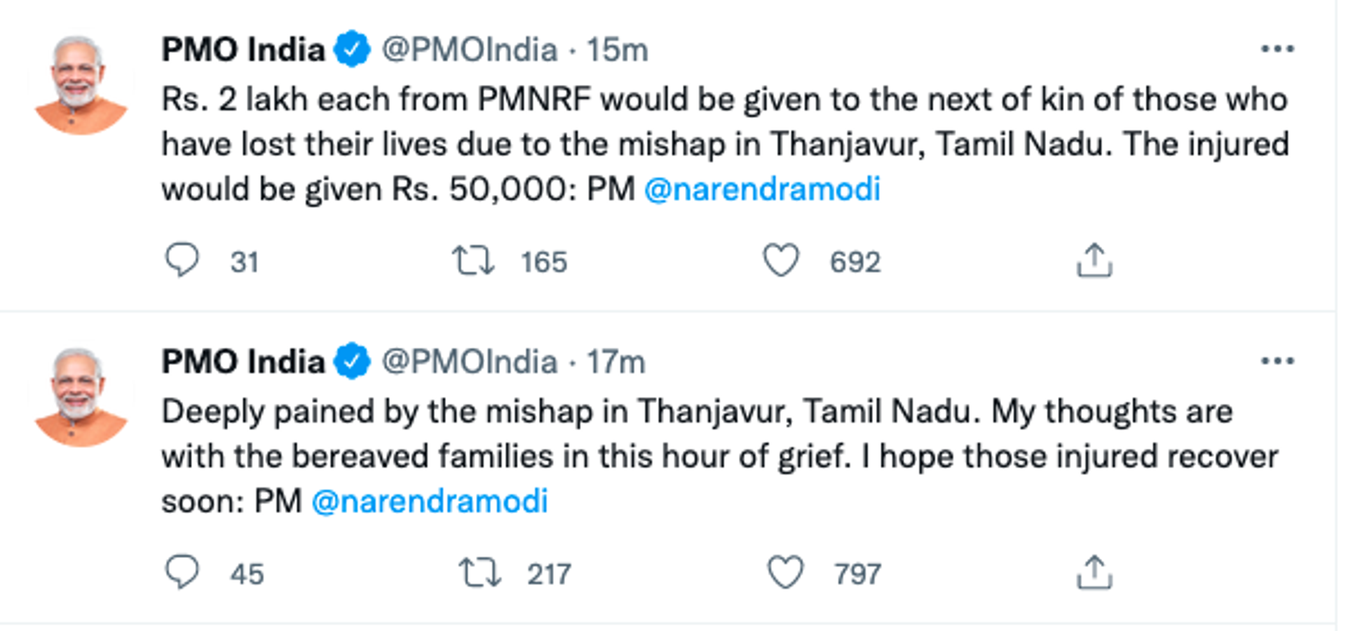 Indian Prime Minister on Tamil Nadu incident - Sputnik International, 1920, 27.04.2022