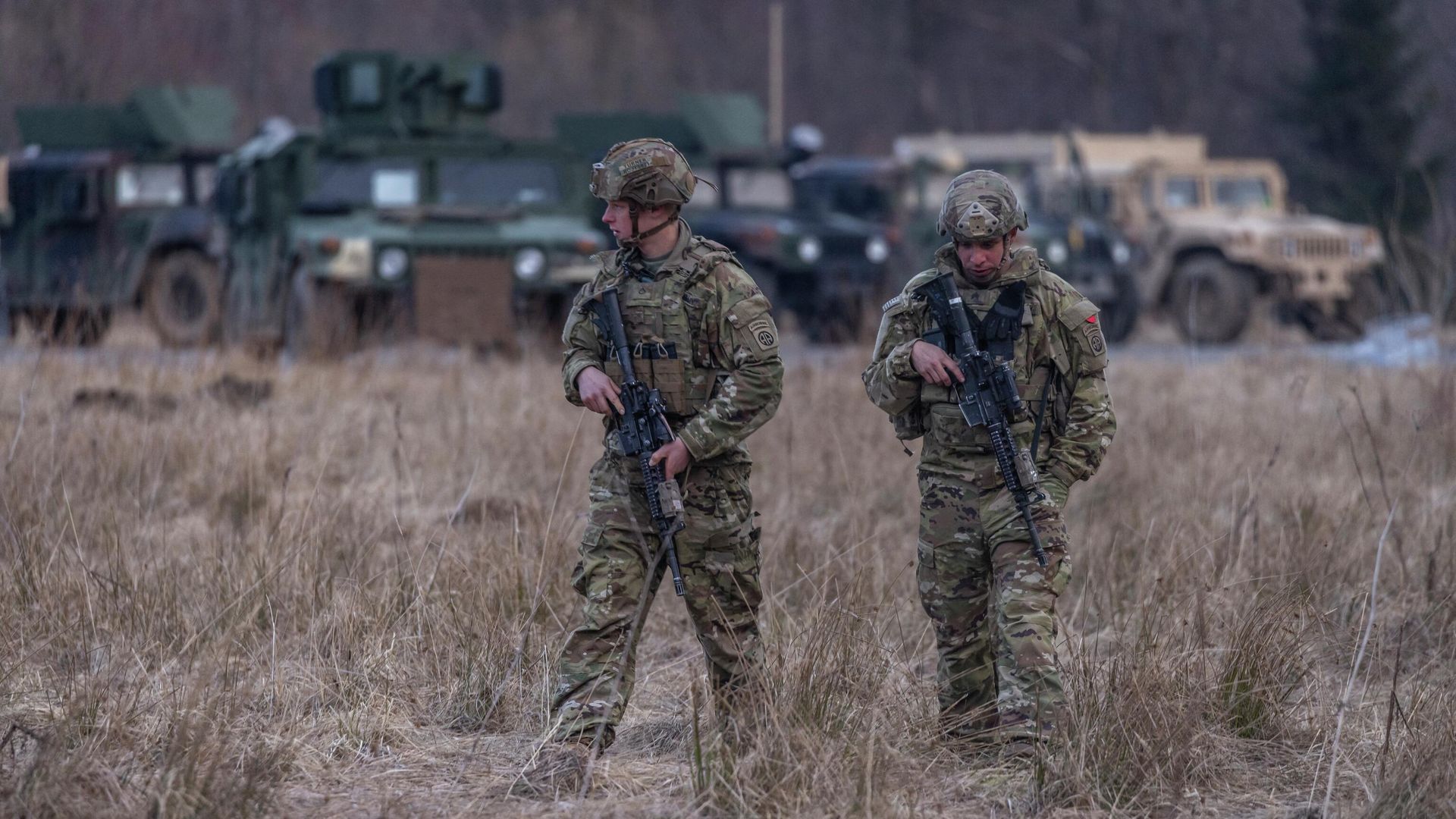 US soldiers are seen near a military camp in Arlamow, southeastern Poland, near the border with Ukraine, on March 3, 2022 US soldiers are seen near a military camp in Arlamow, southeastern Poland, near the border with Ukraine, on March 3, 2022 - Sputnik International, 1920, 28.05.2022
