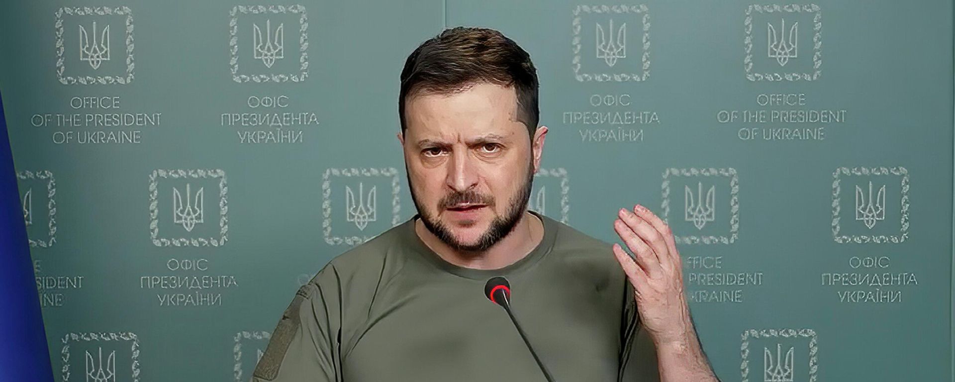 In this image from video provided by the Ukrainian Presidential Press Office, Ukrainian President Volodymyr Zelenskyy speaks from Kiev, Ukraine, Tuesday, April 26, 2022. - Sputnik International, 1920, 03.05.2022