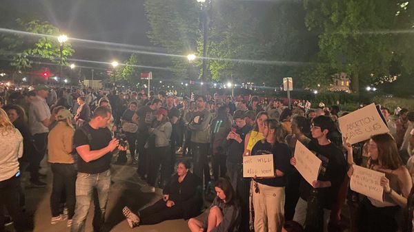 A social media photo of the protest rally outside the US Supreme Court on May 2, 2022. - Sputnik International