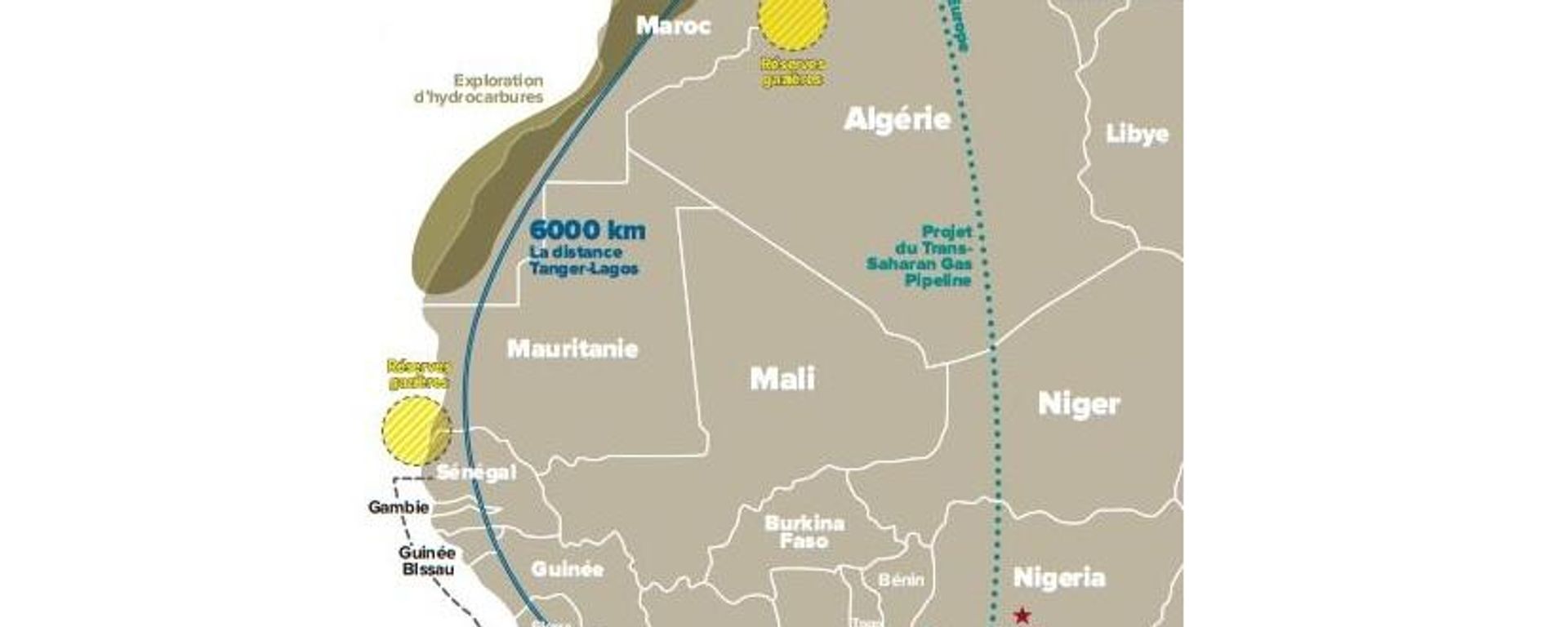Map of proposed Nigeria-Morocco gas pipeline. - Sputnik International, 1920, 04.05.2022