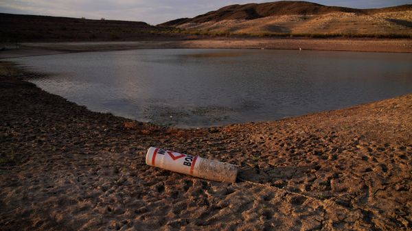 A buoy rests on the ground at a closed boat ramp on Lake Mead at the Lake Mead National Recreation Area, Friday, Aug. 13, 2021, near Boulder City, Nev. Water levels at Lake Mead, the largest reservoir on the Colorado River, have fallen to record lows.  - Sputnik International