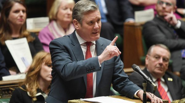 A handout photograph released by the UK Parliament shows Britain's Labour Party leader Keir Starmer gesturing and speaking during during the Prime Minister's Questions (PMQ) session, in the House of Commons, in London, on April 27, 2022 A handout photograph released by the UK Parliament shows Britain's Labour Party leader Keir Starmer gesturing and speaking during during the Prime Minister's Questions (PMQ) session, in the House of Commons, in London, on April 27, 2022 - Sputnik International