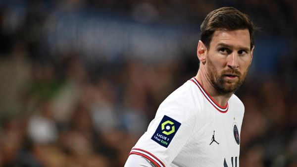  Paris Saint-Germain's Argentinian forward Lionel Messi looks on during the French L1 football match between Strasbourg RC and Paris Saint-Germain (PSG) at La Meinau stadium in Strasbourg, eastern France, on April 29, 2022 - Sputnik International