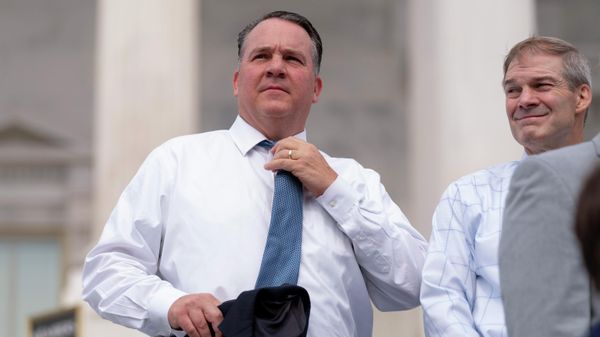 Rep. Alexander Mooney, R-W.Va., left, and Rep. Jim Jordan, R-Ohio, right, appear at a news conference on the steps of the Capitol in Washington, July 29, 2021. Mooney faces Rep. David McKinley, in a Republican primary on Tuesday, May 10, 2022, in West Virginia's 2nd Congressional District. Rep. Alexander Mooney, R-W.Va., left, and Rep. Jim Jordan, R-Ohio, right, appear at a news conference on the steps of the Capitol in Washington, July 29, 2021. Mooney faces Rep. David McKinley, in a Republican primary on Tuesday, May 10, 2022, in West Virginia's 2nd Congressional District. - Sputnik International