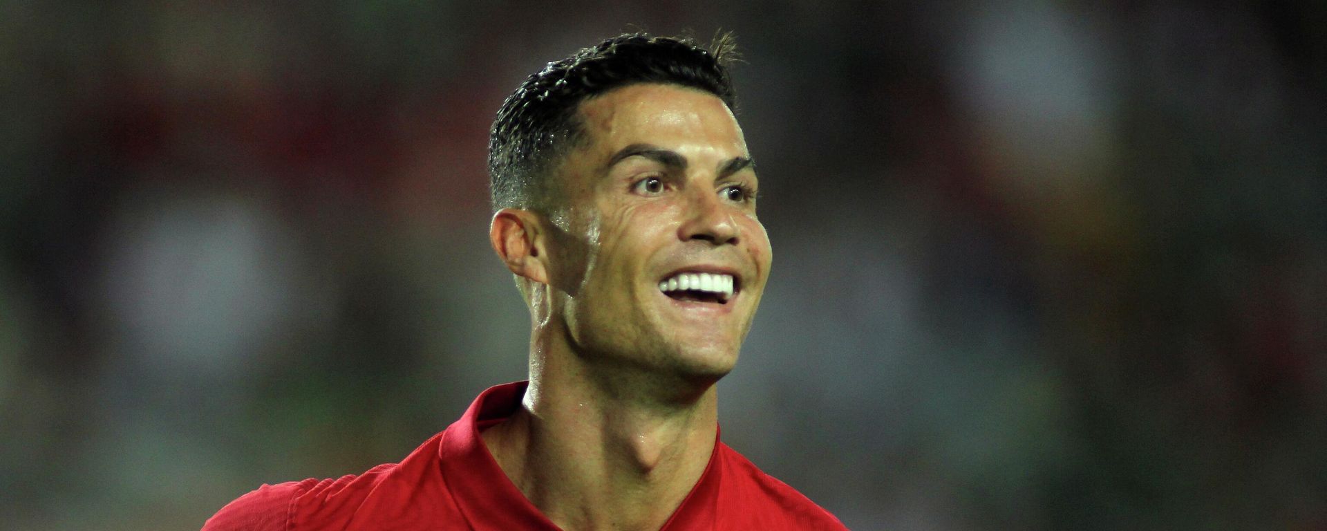Portugal's Cristiano Ronaldo smiles after scoring the opening goal during the international friendly soccer match between Portugal and Qatar at the Algarve stadium outside Faro, Portugal, Saturday, Oct. 9, 2021 Portugal's Cristiano Ronaldo smiles after scoring the opening goal during the international friendly soccer match between Portugal and Qatar at the Algarve stadium outside Faro, Portugal, Saturday, Oct. 9, 2021 - Sputnik International, 1920, 24.11.2022