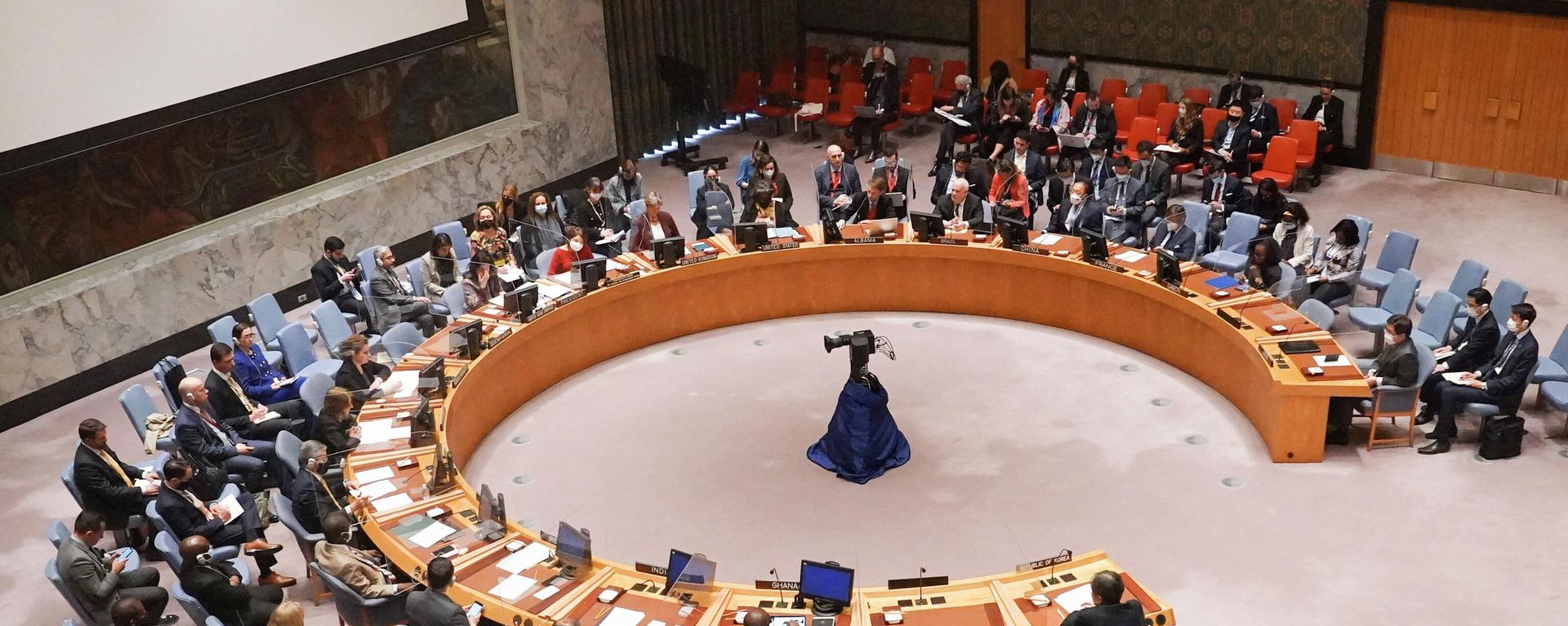 The United Nations Security Council meets concerning North Korea's test-firing of an intercontinental ballistic missile, Friday March 25, 2022 at U.N. headquarters. - Sputnik International, 1920, 31.03.2023