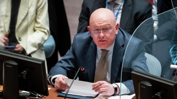 Vassily Nebenzia, permanent representative of Russia to the United Nations, speaks during a meeting of the UN Security Council, Tuesday, March 29, 2022, at United Nations headquarters. - Sputnik International