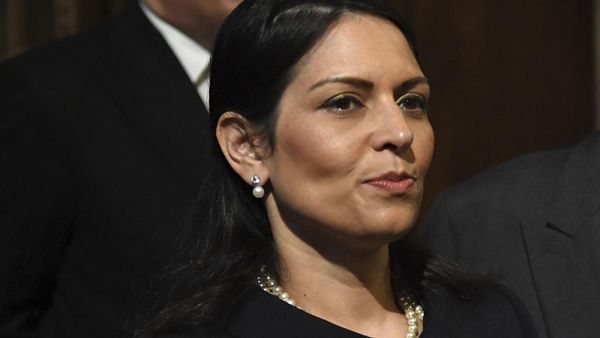 Britain's Home Secretary Priti Patel walks through the Central Lobby at the Palace of Westminster, during the State Opening of Parliament, in the Houses of Parliament, in London, Tuesday, May 10, 2022 - Sputnik International