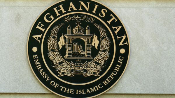 The seal of the embassy of the Islamic Republic of Afghanistan in Washington, Tuesday, May 17, 2022. - Sputnik International