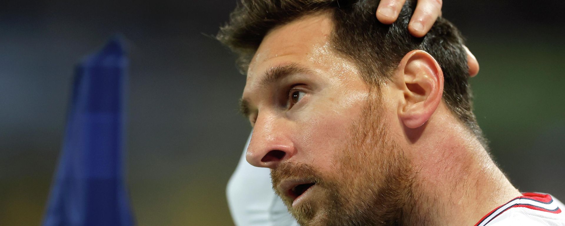 PSG's Lionel Messi reacts during the French League One soccer match between Strasbourg and Paris Saint-Germain at Stade de la Meinau stadium in Strasbourg, eastern France, Friday, April 29, 2022 - Sputnik International, 1920, 03.05.2023