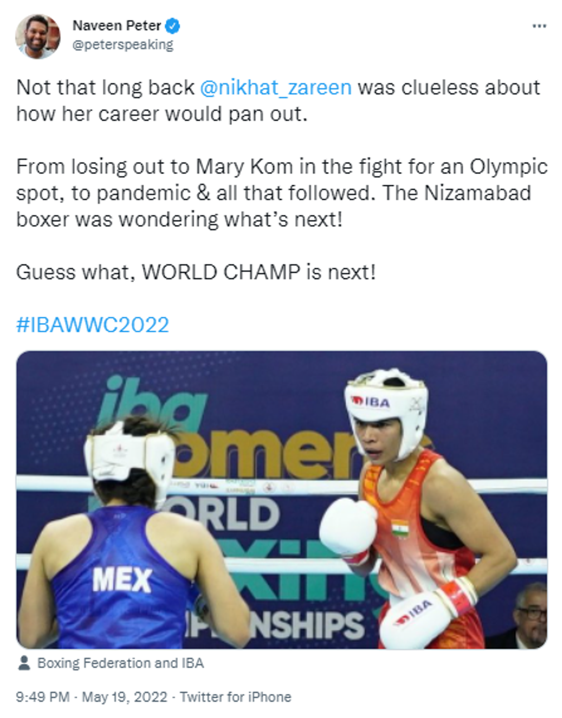 Twitterati Hails Nikhat Zareen's Victory at World Boxing Championships - Sputnik International, 1920, 20.05.2022