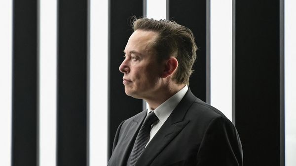 Tesla CEO Elon Musk is pictured as he attends the start of the production at Tesla's Gigafactory on March 22, 2022 in Gruenheide, southeast of Berlin - Sputnik International