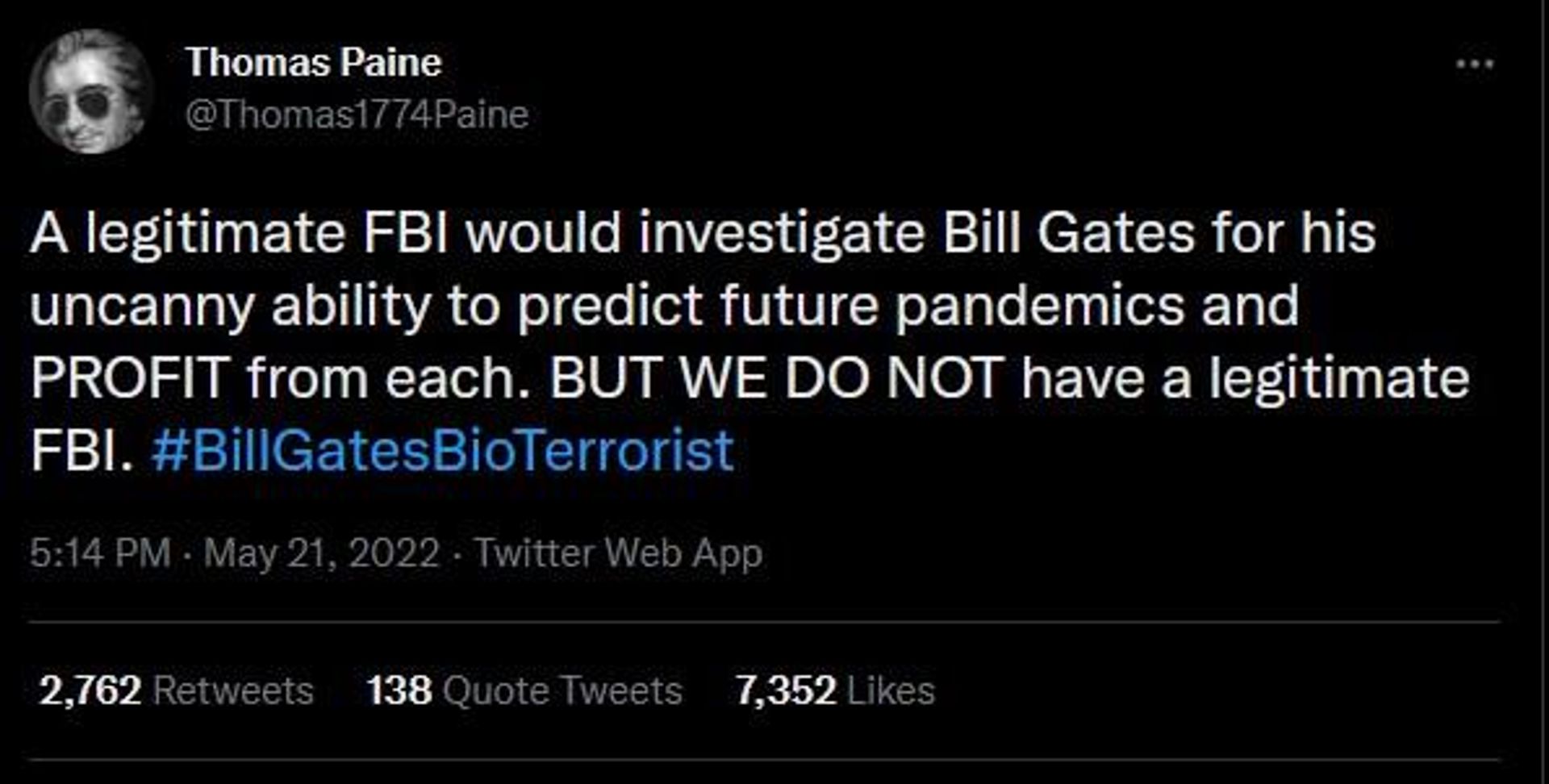 #BillGatesBioTerrorist tweets - Sputnik International, 1920, 23.05.2022